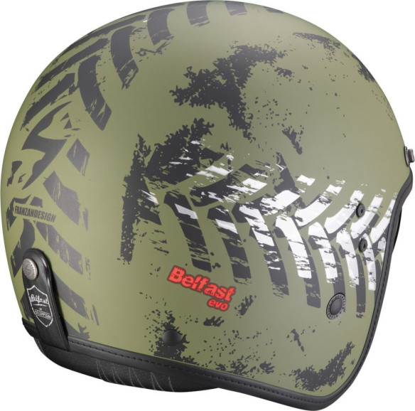 Casca Moto Open Face/Jet Belfast Evo Nevada Green Matt/Silver 24