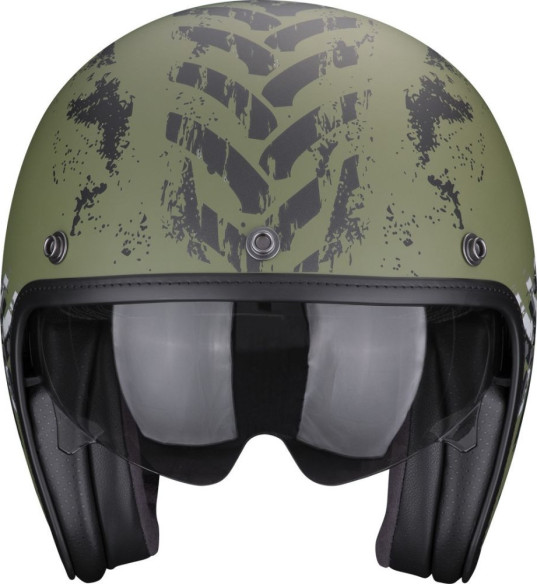 Casca Moto Open Face/Jet Belfast Evo Nevada Green Matt/Silver 24