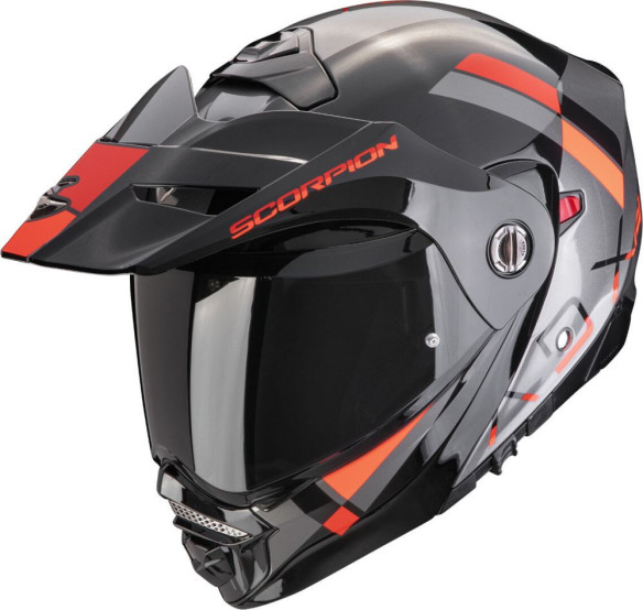 Casca Moto Flip-Up ADX-2 Galane Silver/Black/Red 24