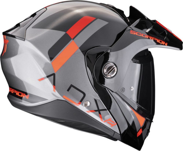 Casca Moto Flip-Up ADX-2 Galane Silver/Black/Red 24