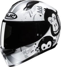Casca Moto Full-Face Copii C10 Geti White /Silver/Black 24