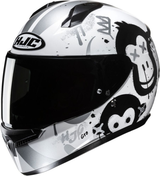 Casca Moto Full-Face Copii C10 Geti White /Silver/Black 24