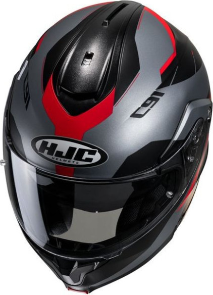 Casca Moto Full-Face C91 Karan Silver/Black/Red 24