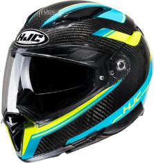 Casca Moto Full-Face F70 Carbon Ubis Black/Blue Fluo/Yellow 24