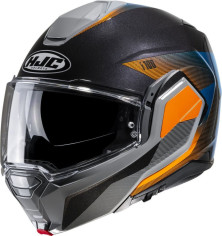 Casca Moto Full-Face i100 Beis Black/Grey/Orange/Blue 24