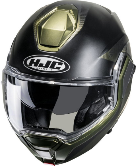 Casca Moto Full-Face i100 Beis Black/Green/Grey 24