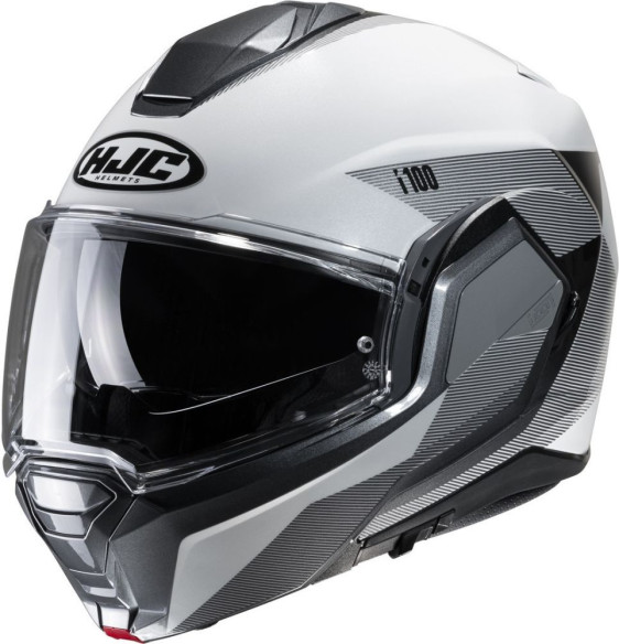 Casca Moto Full-Face i100 Beis White/Black/Grey 24