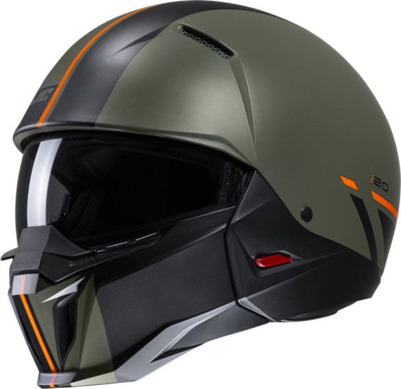 Casca Moto Open-Face/Jet i20 Batol Green/Black/Orange 24