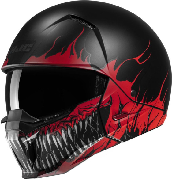 Casca Moto Open-Face/Jet i20 Scraw Black/Red 24
