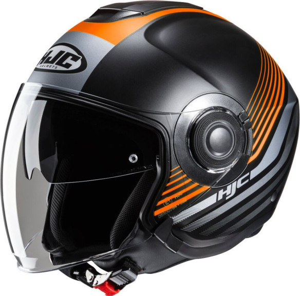 Casca Moto Open-Face/Jet i40 Dova Black/Silver/Orange 24