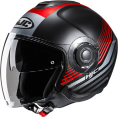 Casca Moto Open-Face/Jet i40 Dova Black/Silver/Red 24