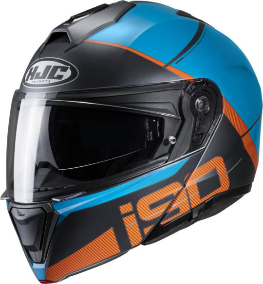 Casca Moto Full-Face i90 May Blue/Black/Orange 24