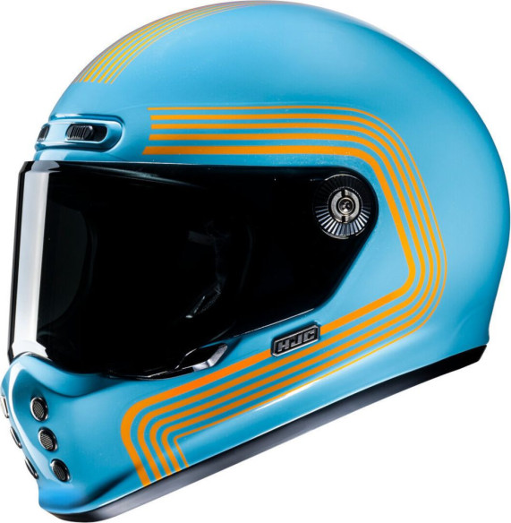 Casca Moto Full-Face V10 Foni Blue/Orange 24