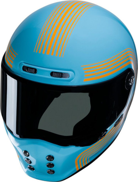Casca Moto Full-Face V10 Foni Blue/Orange 24