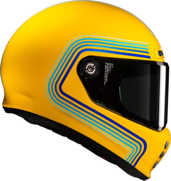 Casca Moto Full-Face V10 Foni Yellow/Blue 24