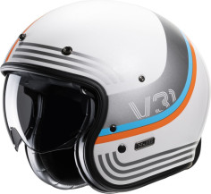 Casca Moto Open-Face/Jet V31 Byron Retro White/Grey/Orange/Blue 24
