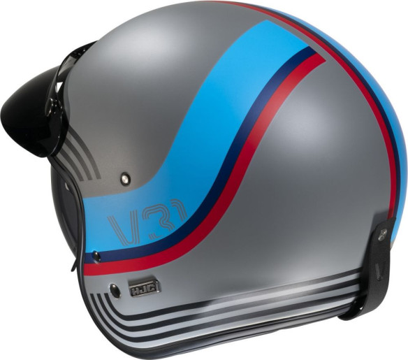 Casca Moto Open-Face/Jet V31 Byron Retro Grey/Red/Black/Blue 24