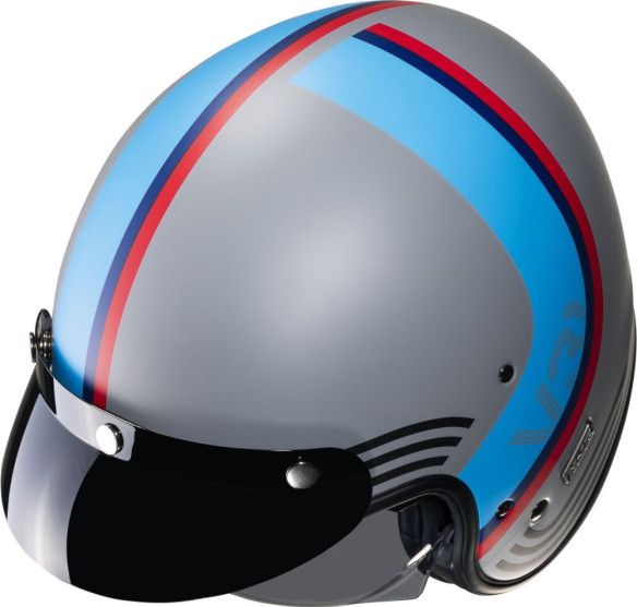Casca Moto Open-Face/Jet V31 Byron Retro Grey/Red/Black/Blue 24