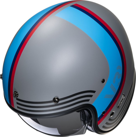 Casca Moto Open-Face/Jet V31 Byron Retro Grey/Red/Black/Blue 24