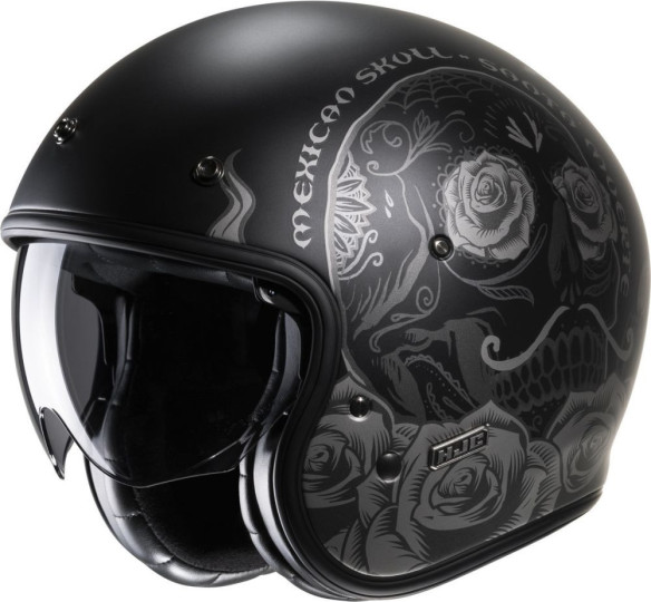 Casca Moto Open-Face/Jet V31 Desto Retro Black/Grey 24