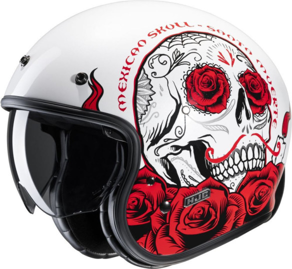 Casca Moto Open-Face/Jet V31 Desto Retro Wite/Red 24