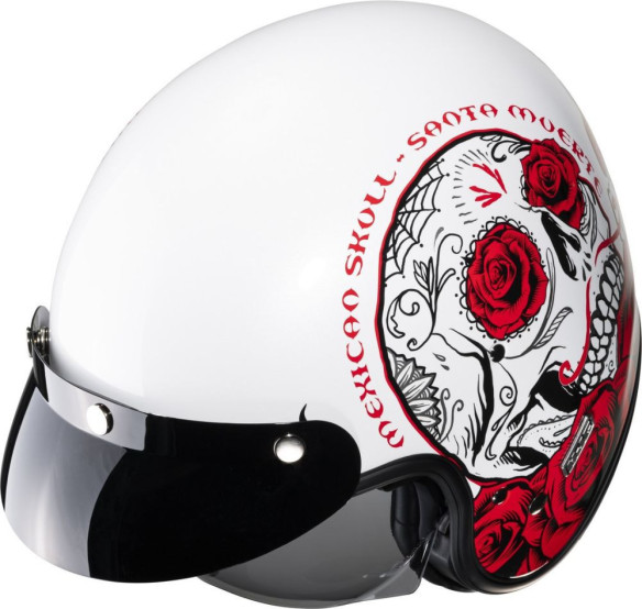 Casca Moto Open-Face/Jet V31 Desto Retro Wite/Red 24