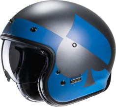 Casca Moto Open-Face/Jet V31 Kuz Retro Black/Blue 24