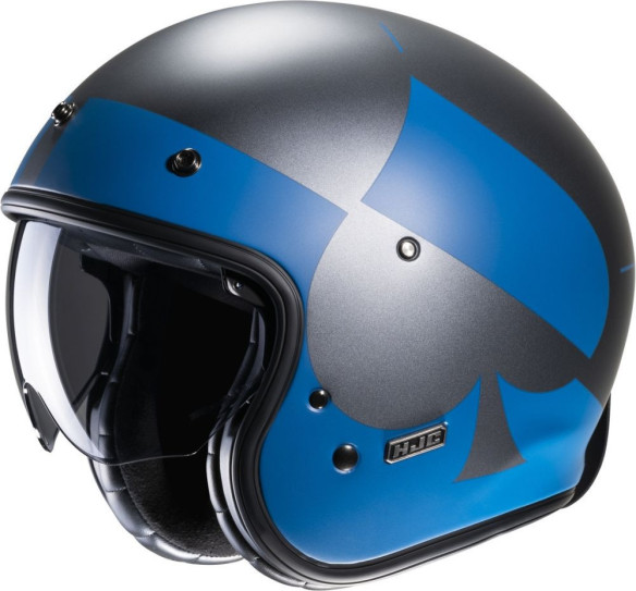 Casca Moto Open-Face/Jet V31 Kuz Retro Black/Blue 24