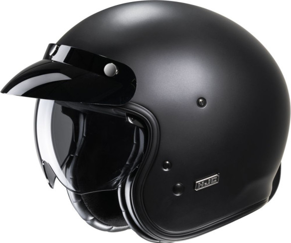 Casca Moto Open-Face/Jet V31 Solid Retro Black Matt 24
