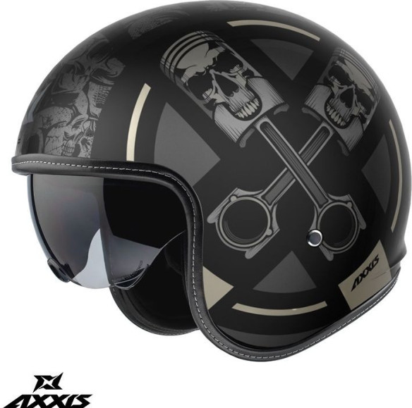 Casca Moto Open-Face/Jet Hornet S SV Skulls Illustrated B1 Black Matt 24