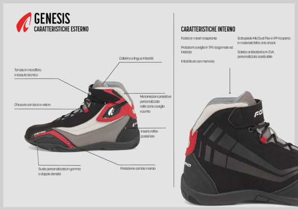 Ghete Moto Genesis Black/Red