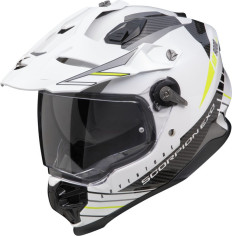 Casca Moto Adventure Adf-9000 Air Feat White/Matt Black/Yellow Fluo 2024