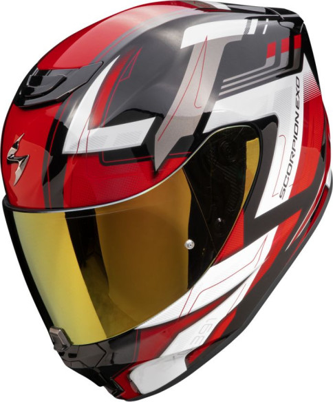 Casca Moto Full-Face/Integrala Exo-391 Captor Matt Black/White/Red 2024