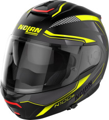 Casca Moto Flip-Up N100-6 Surveyor N-Com Flat Black Yellow/White/Anthracite 24