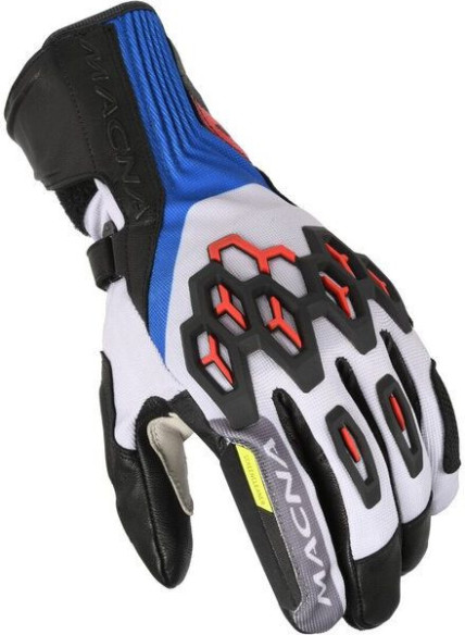 Manusi Moto Piele WP BRAWLER White/Red/Blue