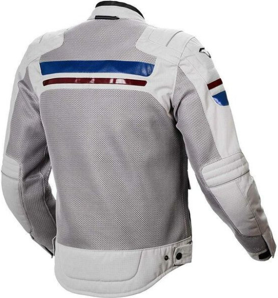 Geaca Moto Textil FLUENT Light Grey/Blue/Red