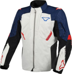 Geaca Moto Textil Touring/Adventure NOTCH Light Grey/Blue/Red