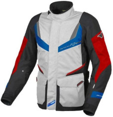 Geaca Moto Textil Touring RANCHER Light Grey/Blue/Red