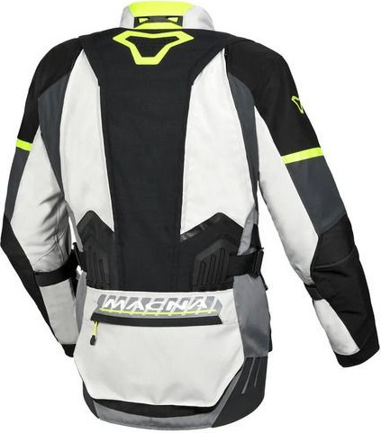 Geaca Moto Textil Touring/Adveture WP DOMANE Light Grey/Dark Grey/Yellow Fluo