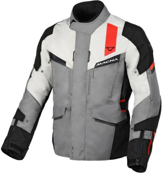 Geaca Moto Textil Touring ZASTRO WP Light Grey/Dark Grey/Black
