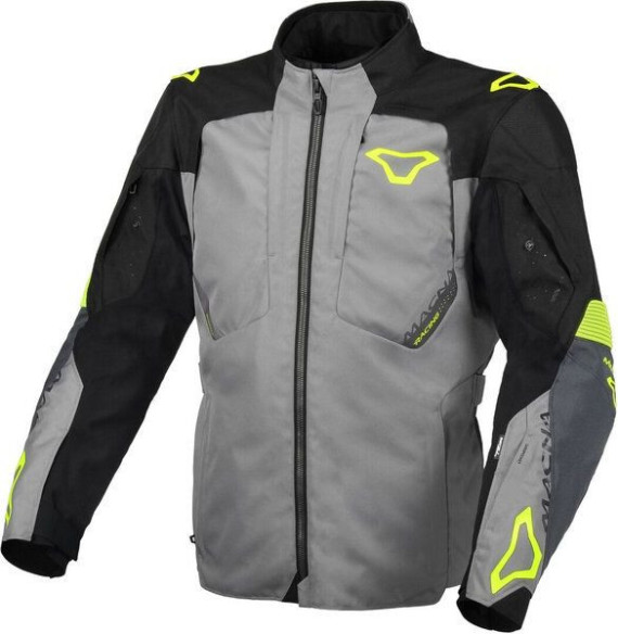 Geaca Moto Textil Touring/Adventure NOTCH Grey/Yellow Fluo