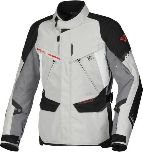 Geaca Moto Textila Touring/Adventure WP MUNDIAL Grey/Black/Red