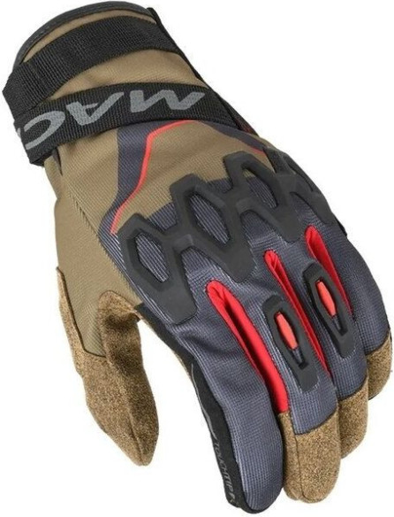 Manusi Moto Textil ZAIRON Brown/Black/Red
