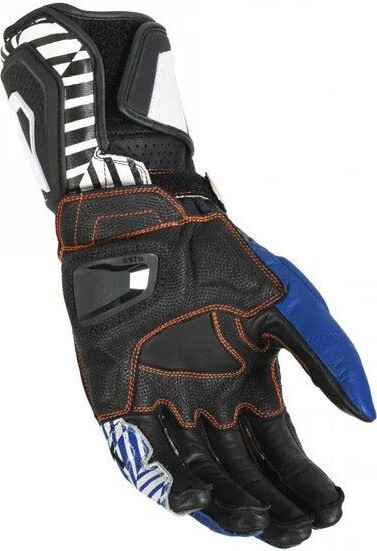 Manusi Moto Piele GT Black/White/Blue