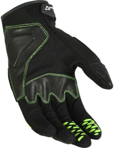 Manusi Moto Piele RIME Black/White/Yellow Fluo