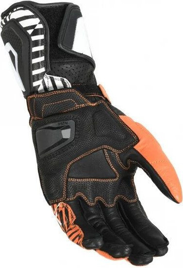 Manusi Moto Piele GT Black/White/Orange