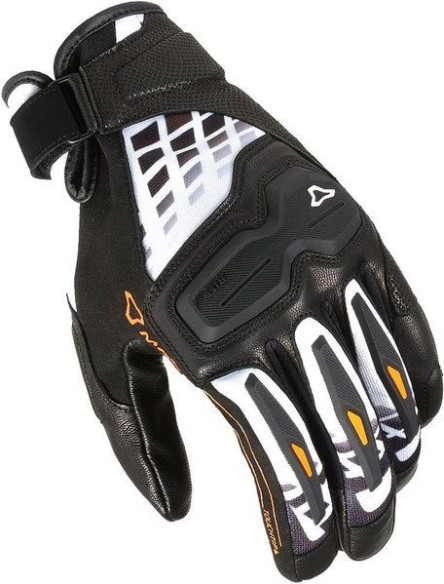 Manusi Moto Piele/Textil HAROS Black/Orange