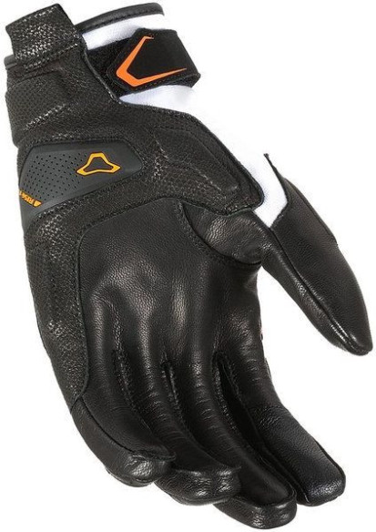 Manusi Moto Piele/Textil HAROS Black/Orange