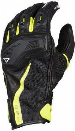 Manusi Moto Piele OZONE Black/Yellow Fluo