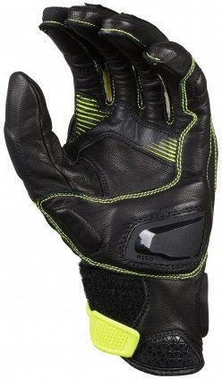 Manusi Moto Piele OZONE Black/Yellow Fluo